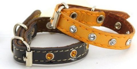 Zoomaster Ошейник №12 двойная строчка со стразами 25см