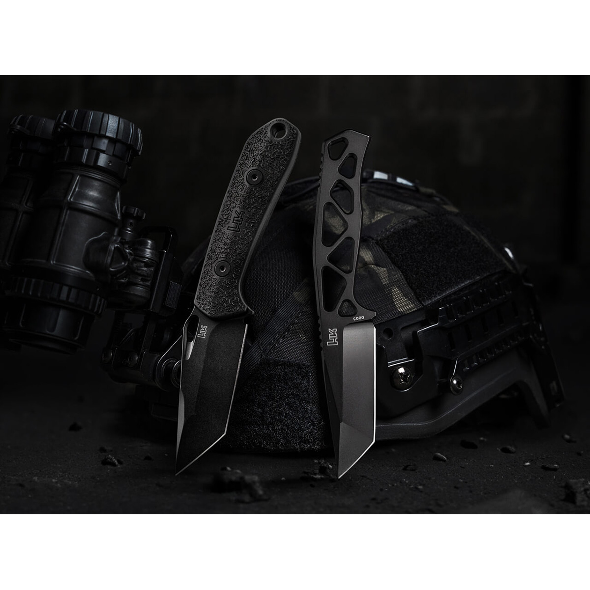 Нож с фиксированным клинком Boker FX03 Heckler & Koch, сталь MagnaCut, рукоять термопластик FRN, черный