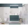BelBagno UNO-MINI-1000-2C-SO-AO База под раковину подвесная с фрезерованными ручк. по всей длине фасада с двумя выкатн. ящ., Голубой Мат.,1000x395x608
