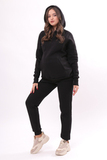 Утепленный спортивный костюм для беременных и кормящих 16025 светлый бежевый
