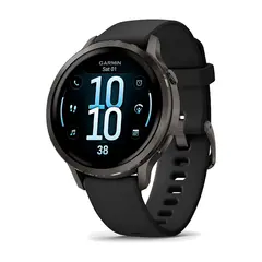 Умные часы Garmin Venu 4, 41mm, Slate with Black Silicone Band (010-03013-02)