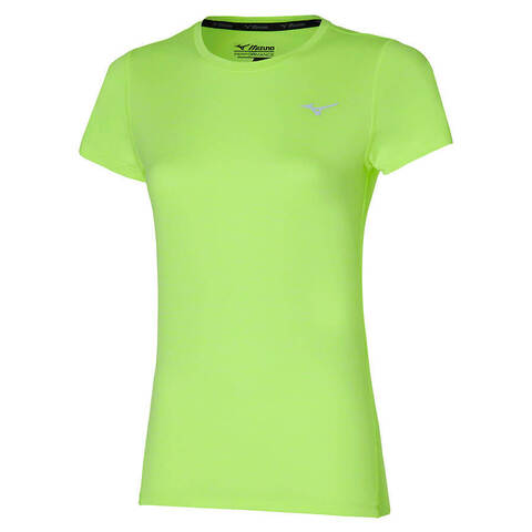 Mizuno Impulse Core Tee беговая футболка женская зеленая
