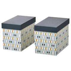 Набор коробок IKEA DAKSJUS ( ДАКСЬЮС), Разноцветный, 2 шт