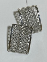 Сетка (серьги из серебра)