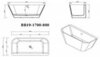 BelBagno BB19-1700-800 Отдельностоящая акриловая ванна с возможностью установки смесителя на борт ванны, 170x80, цвет: белый
