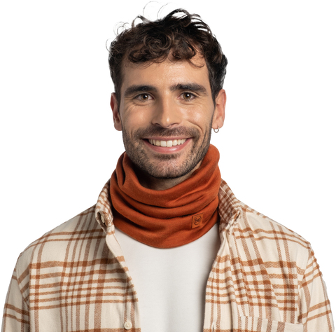 Шерстяной шарф-труба Buff Merino Heavyweight Solid Cinnamon фото 2