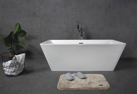 BelBagno BB60-1700-800 Отдельностоящая акриловая ванна в комплекте со сливом-переливом, 170x80, цвет: белый