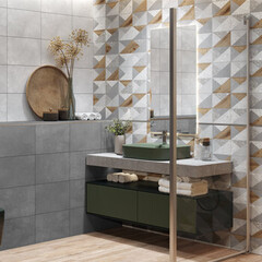 Плитка керамическая Global Tile Vision 400x270 мм светло-серая