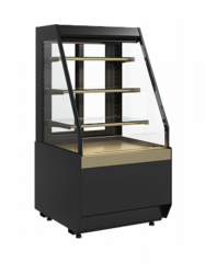 Кондитерская витрина Carboma KC70 VM 0,6-2 STANDARD открытая СКОШЕННАЯ БОКОВИНА (версия 2.0) (9005-0109) (Cube 2)