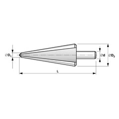 Сверло конусное 6-30мм L100мм S=10мм HSSE-Co5 H-Tools 541300EHT