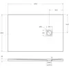 BelBagno TRAY-MR-UNO-AH-120/80-35-W-NO Поддон из искусственного мрамора в комплекте с сифоном с чёрной матовой декоративной накладкой