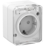 AtlasDesign PROFI IP54 О/У РОЗЕТКА с заземлением со шторками 16А 250В, БЕЛЫЙ — фото 2