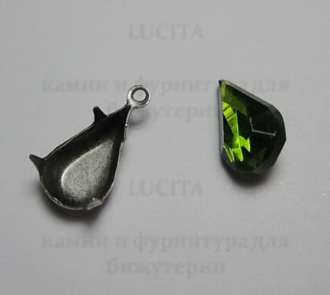 Ювелирные стразы Preciosa "Капля" Olivine (13х8 мм) ()