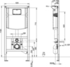 Villeroy&Boch Omnia Architectura 5684HR01+92246100+92249061 Комплект Унитаз подвесной 5684HR01 alpin, безободковый + Кнопка Viconnect 9224 9061 хром + Инсталляция 9224 6100