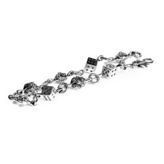 Браслет DICE AND CROSSBALL BRACELET из серебра 925 пробы в стилистике CHROME HEARTS