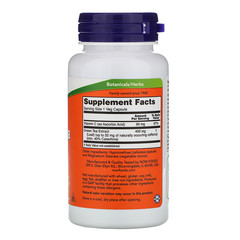Now Foods, Экстракт зеленого чая, 400 мг, 100 растительных капсул