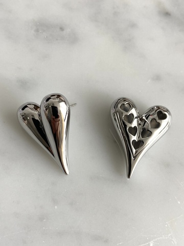 Серьги Мариса, Серебряный цвет