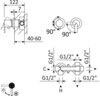 Cezares LEAF-VDIM3-L-ST Встраиваемый однорычажный смеситель на 3 выхода, цвет: серый