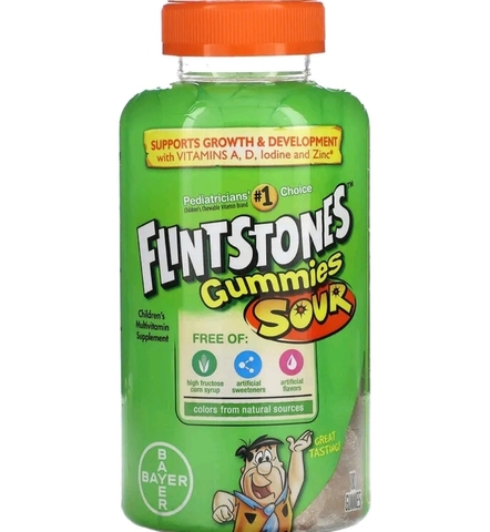 Flintstones, Мультивитамины для детей, кислые жевательные мармеладки, 180 жевательных таблеток