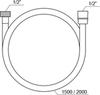 Ravak X07P337 Душевой шланг 200 см, SatinFlex 913.02