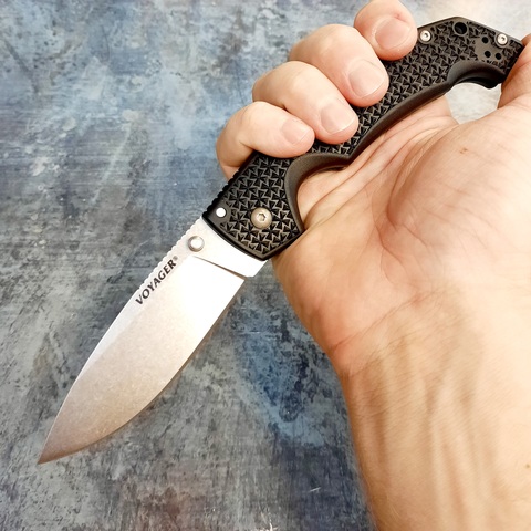 Складной нож большой Cold Steel 29AB Voyager Large Drop Plain Edge