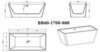 BelBagno BB60-1700-800 Отдельностоящая акриловая ванна в комплекте со сливом-переливом, 170x80, цвет: белый