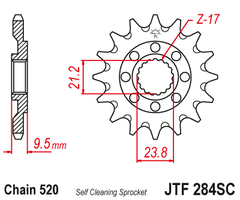 Звезда ведущая CR250 CRF250 CRF450 TRX450 JTF284.13SC 13зуб