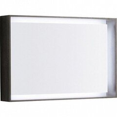 Geberit Citterio 500.572.JJ.1 Зеркало с подсветкой 88.4x58.4см, Серо-коричневый дуб / Меламин, древесная структура фото