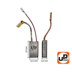 Щетка графитовая UNITED PARTS для BOSCH GBH7-46DE (аналог 1617014135) 6,2х12,5х23мм АВТОСТОП (90-0243)