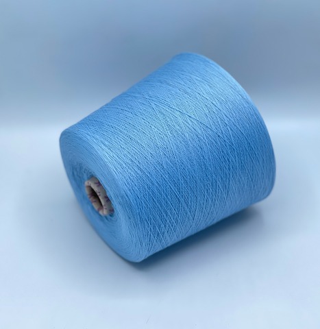Бобинная пряжа,Cotton combed, 1693м. 100%Хлопок, Голубой(793), 39244