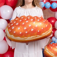 Шар К Фигура, Бутерброд с икрой, Сатин, 26''/66 см, 1 шт.