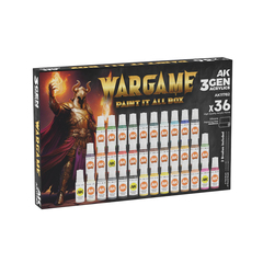 Набор красок AK Interactive Wargame Paint It All Box 36 Colors 3GEN, 36 красок