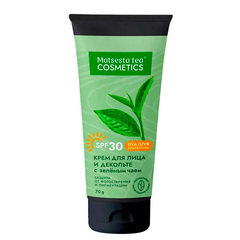 Крем для лица и декольте с зеленым чаем SPF 30 защита от фотостарения и пигментации ТМ Matsesta Tea Cosmetics