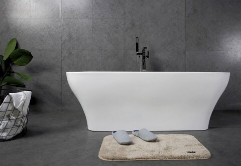BelBagno BB73-1700-750 Отдельностоящая акриловая ванна в комплекте со сливом-переливом, цвет: белый