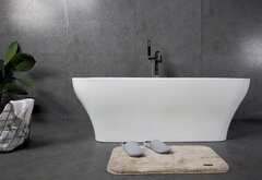 BelBagno BB73-1700-750 Отдельностоящая акриловая ванна в комплекте со сливом-переливом, цвет: белый фото