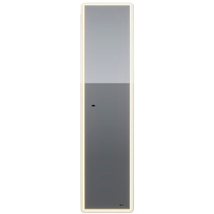 Lemark LM40PZE Пенал зеркальный Lemark ELEMENT 40х160 см, 1 дверный, правый, с подсветкой, цвет корпуса: Белый фото