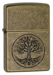Фото Зажигалка ZIPPO Classic с покрытием Antique Brass™, латунь/сталь, медная, матовая,