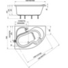 Ravak CV01000000 Ванна ROSA 140x105 P белая