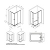 Am.Pm W94G-403-12080-BТ Душевое ограждение X-Joy Square Slide 120х80. черный. прозрачное