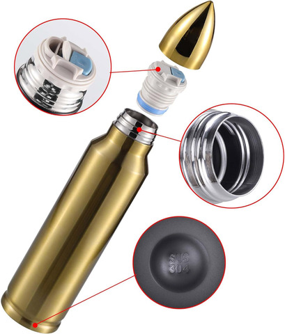 Картинка термос Skully ES-B303-1 Gold - 5