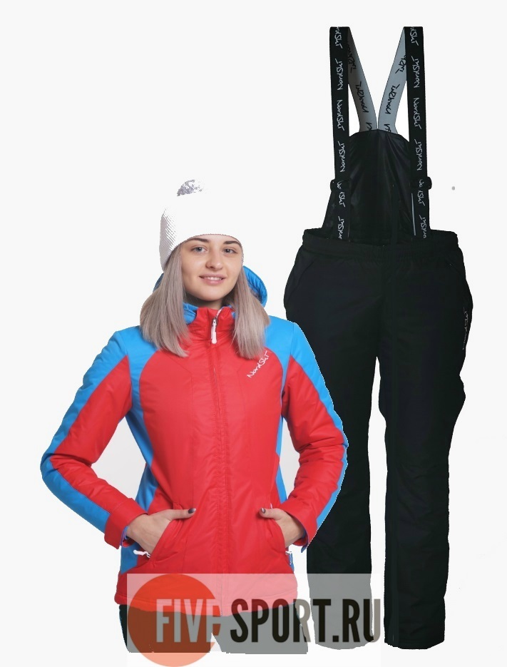 Nordski National Active утепленный лыжный костюм женский Red-Black