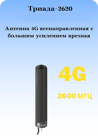 Триада-2620 всенаправленная сотовая антенна 4G с большим усилением врезная