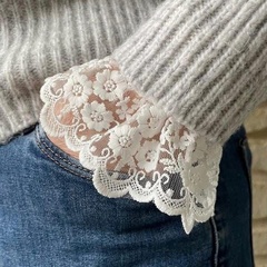 Кружево, белое ажурное, для рукоделия, ширина 7 см, длина 2 м