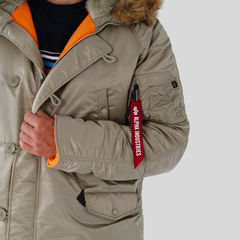 Парка Alpha Industries N-3B Slim Fit Dark Khaki (Светло - зеленая)