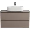 BelBagno KRAFT-900-2C-SO-СO База под раковину подвесная с фрезерованными ручками по всей длине фасада с двумя выкатн. ящ., Бежевый Мат., 900x455x500