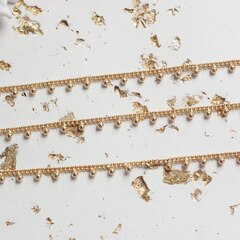 Цепочка с подвесками шариками звено 1,8 мм, позолота, 19 см, А061-1 (19см)