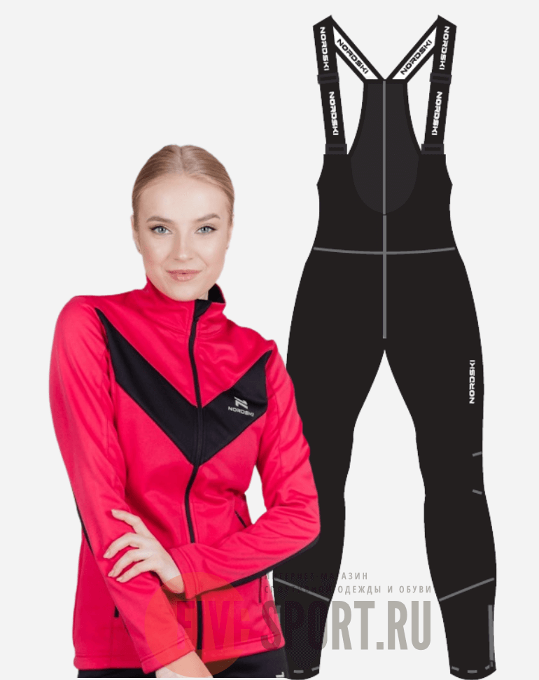 Nordski Base Active утепленный разминочный костюм женский pink