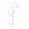 Damixa DX218092300 Option. душевая система с ТМС для душа: верхний душ 230*230мм. ручной душ 120мм. ЧЁРНАЯ.