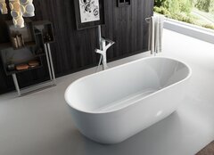 BelBagno BB70-1700-800 Отдельностоящая акриловая ванна в комплекте со сливом-переливом, 170x80, цвет: белый фото