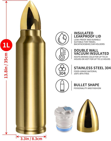 Картинка термос Skully ES-B303-1 Gold - 7